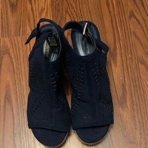 Liz Claiborne Dark Blue Heeled Sandals